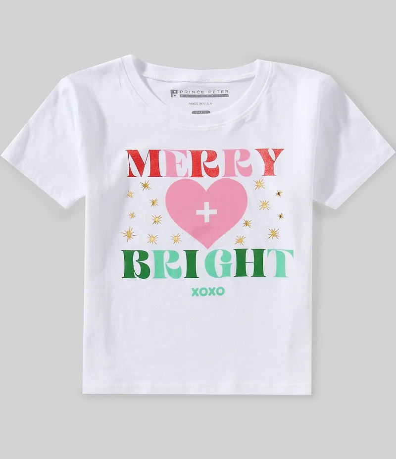 Prince Peter Big Girls Merry Bright Short Sleeve T-Shirt