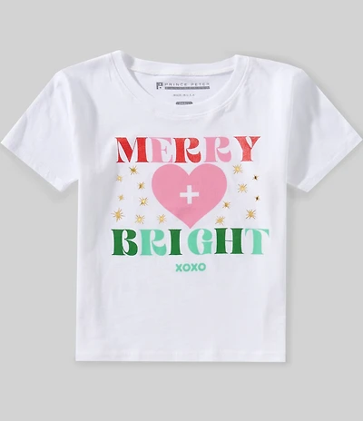 Prince Peter Big Girls Merry Bright Short Sleeve T-Shirt
