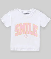 Prince Peter Big Girls Short Sleeve Smile Varsity T-Shirt