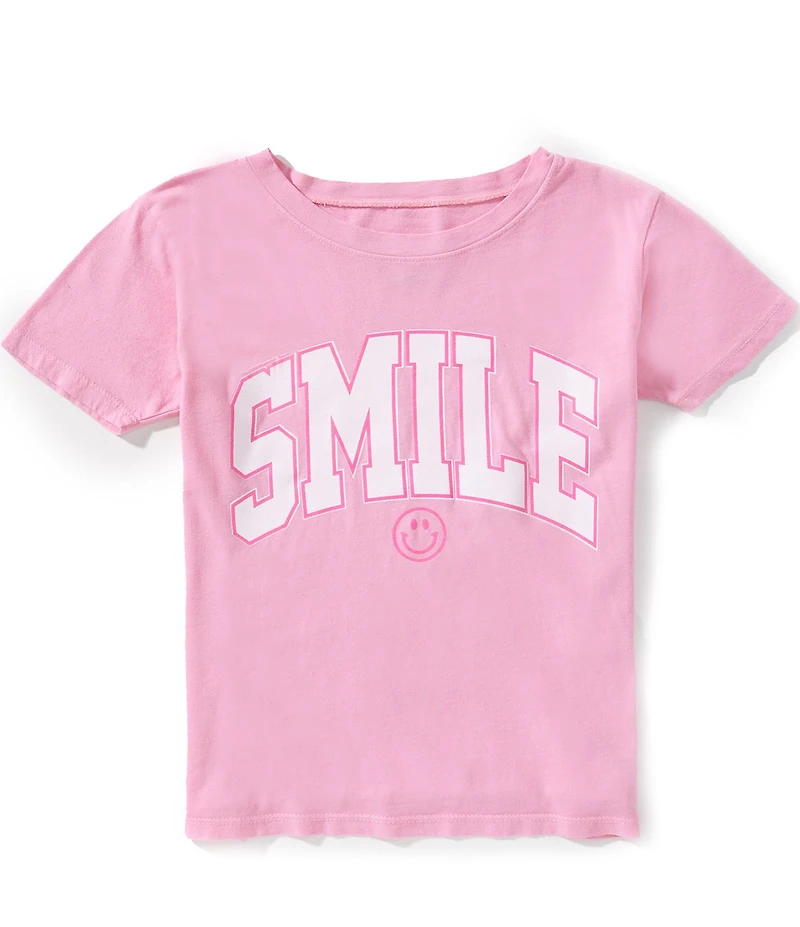 Prince Peter Big Girls Short Sleeve Smile Varsity T-Shirt
