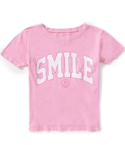 Prince Peter Big Girls Short Sleeve Smile Varsity T-Shirt