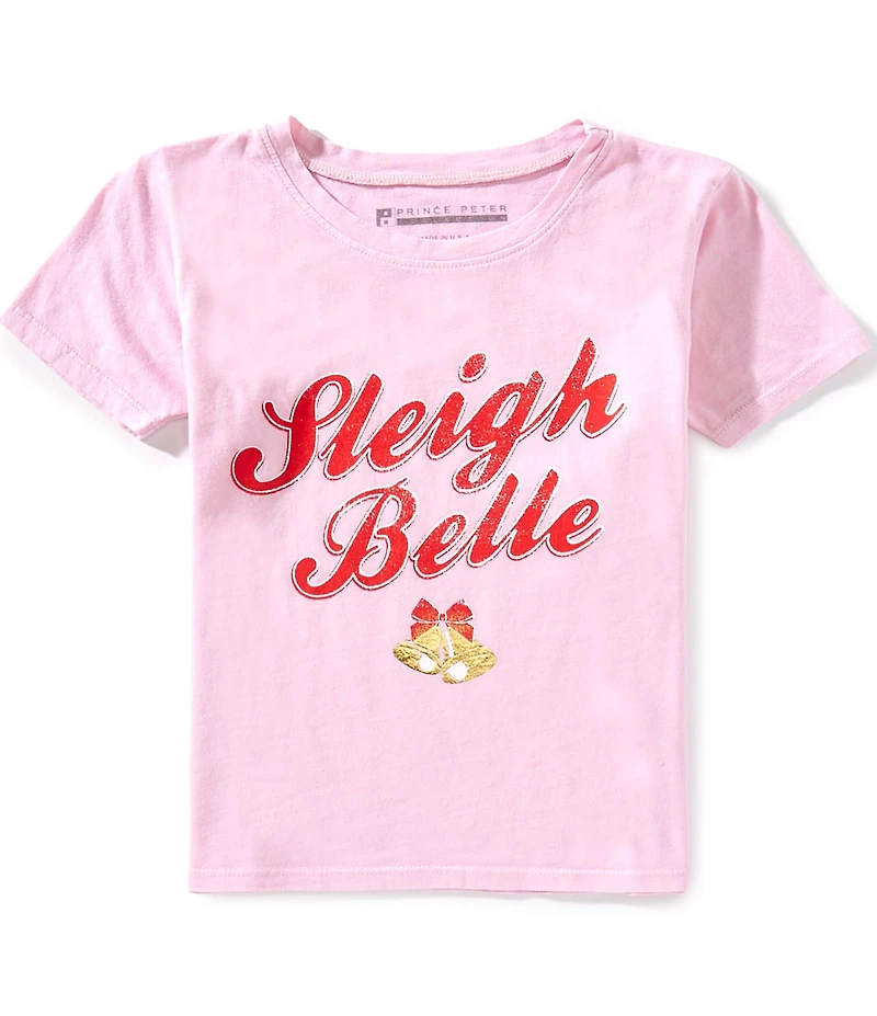 Prince Peter Big Girls Sleigh Bells Short Sleeve T-Shirt