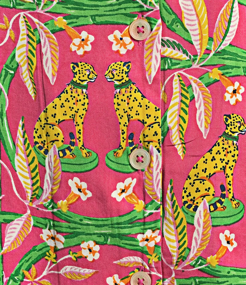 Printfresh Bagheera Floral Satin Thermoregulating Short Sleeve Notch Collar Shorty Pajama Set