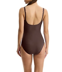Profile by Gottex Tutti Frutti Scoop Neck Tummy Control Shirred Peasant One Piece Swimsuit