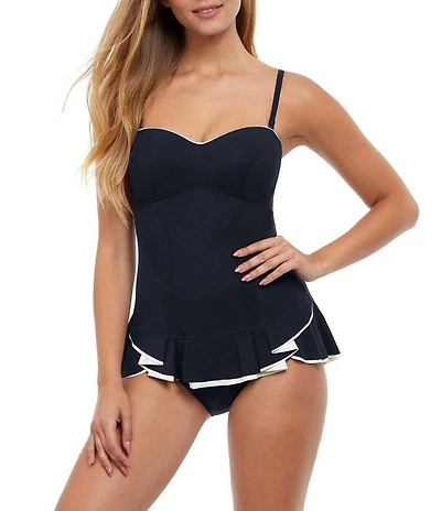 Profile By Gottex Belle Curve Tummy Control Bandeau One Piece Swimdress