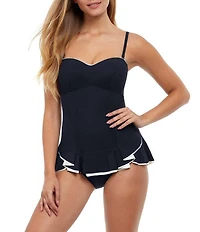 Profile By Gottex Belle Curve Tummy Control Bandeau One Piece Swimdress