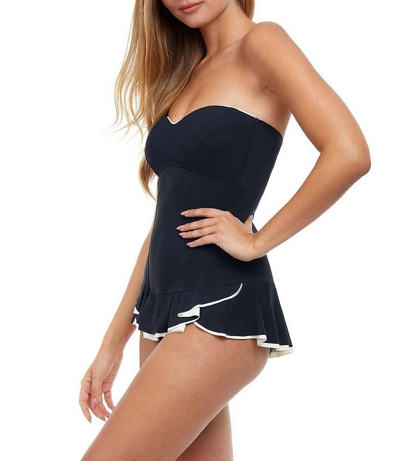 Profile By Gottex Belle Curve Tummy Control Bandeau One Piece Swimdress