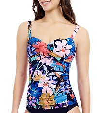 Profile By Gottex Melody Sweetheart Neck D-Cup Bra Size Tankini Swim Top