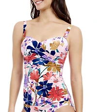 Profile By Gottex Melody Sweetheart Neck D-Cup Bra Size Tankini Swim Top