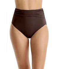 Profile By Gottex Tutti Frutti Shirred High Waist Swim Bottom