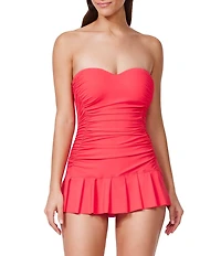 Profile by Gottex Tutti Frutti Sweetheart Neck Tummy Control Bandeau Swim Dress