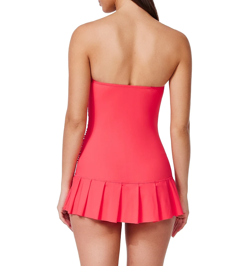 Profile by Gottex Tutti Frutti Sweetheart Neck Tummy Control Bandeau Swim Dress