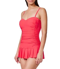 Profile by Gottex Tutti Frutti Sweetheart Neck Tummy Control Bandeau Swim Dress