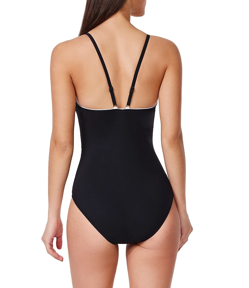 Profile By Gottex Tutti Frutti Tummy Control High Neck One Piece Swimsuit