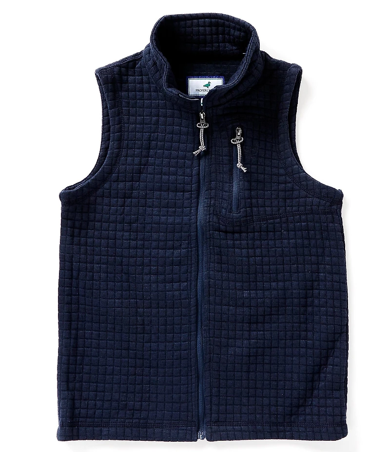 Properly Tied Big Boys 8-16 Delta Grid Fleece Vest