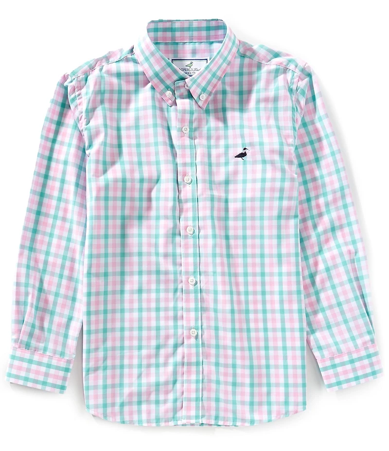 Properly Tied Big Boys 8-16 Long Sleeve Button-Front Sports Shirt