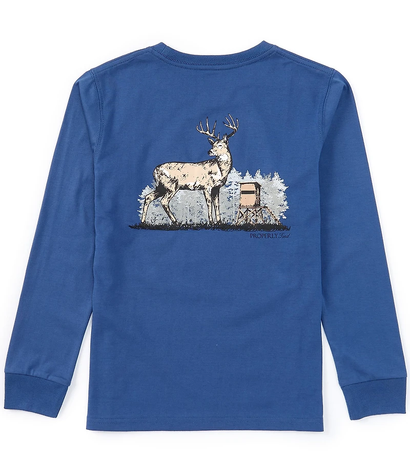 Properly Tied Big Boys 8-16 Long Sleeve Deer Season Graphic T-Shirt