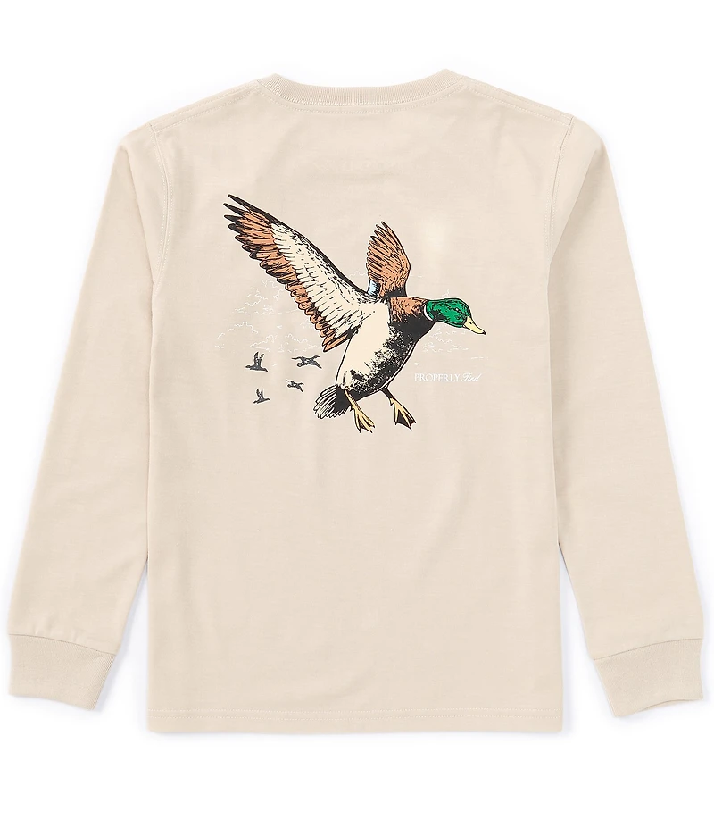 Properly Tied Big Boys 8-16 Mallard Flight Long Sleeve Graphic T-Shirt