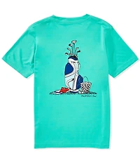 Properly Tied Big Boys 8-20 Golf Clubs Synthetic Short Sleeve Crew Neck Performance T-Shirt