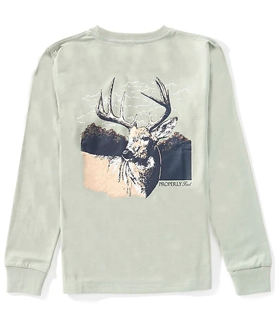 Properly Tied Big Boys Buck Long Sleeve T-Shirt