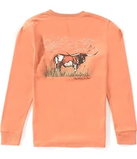 Properly Tied Big Boys Longhorn Long Sleeve Graphic T-Shirt