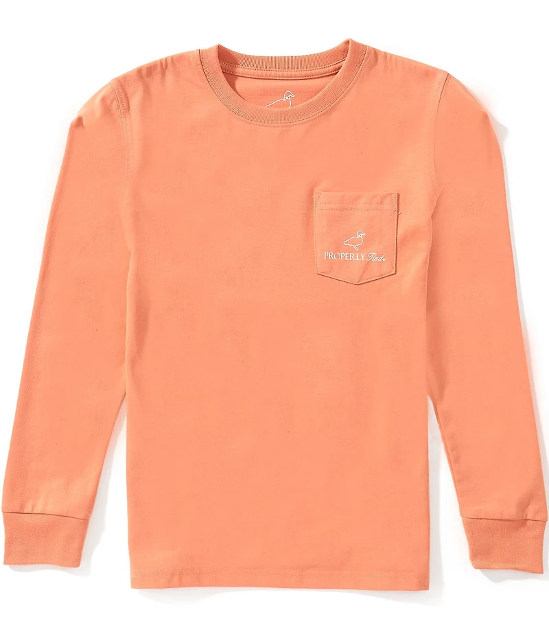 Properly Tied Big Boys Longhorn Long Sleeve Graphic T-Shirt