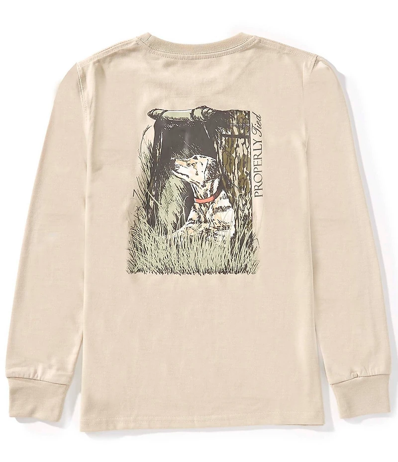 Properly Tied Big Boys Mossy Oak Lab Long Sleeve T-Shirt