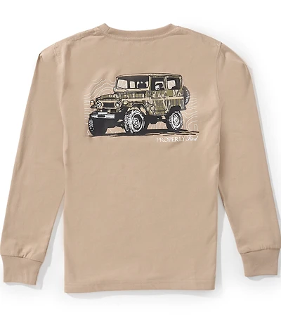 Properly Tied Big Boys Mossy Oak Topo Cruiser Long Sleeve Graphic T-Shirt