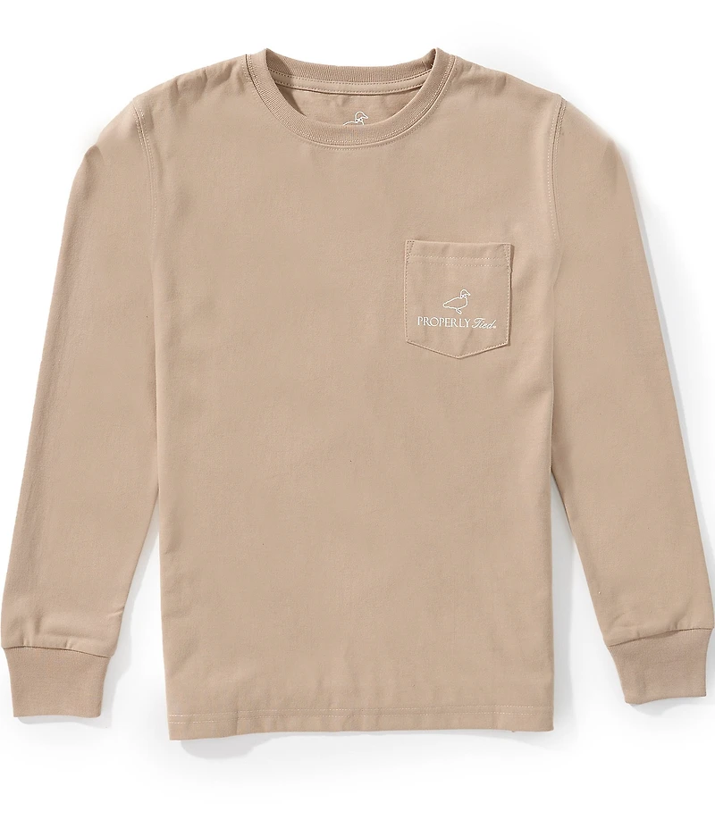 Properly Tied Big Boys Mossy Oak Topo Cruiser Long Sleeve Graphic T-Shirt
