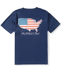 Properly Tied Big Boys Americana Old Glory Performance Short Sleeve T-Shirt