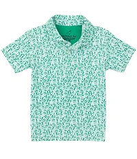 Properly Tied Big Boys Range Short Sleeve Back Nine Print Polo Shirt