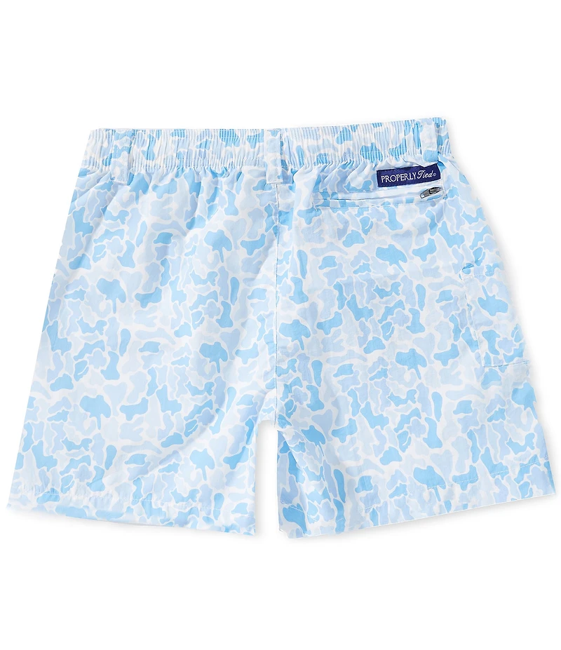 Properly Tied Big Boys River Camo Print Americana Mallard Pull-On Shorts