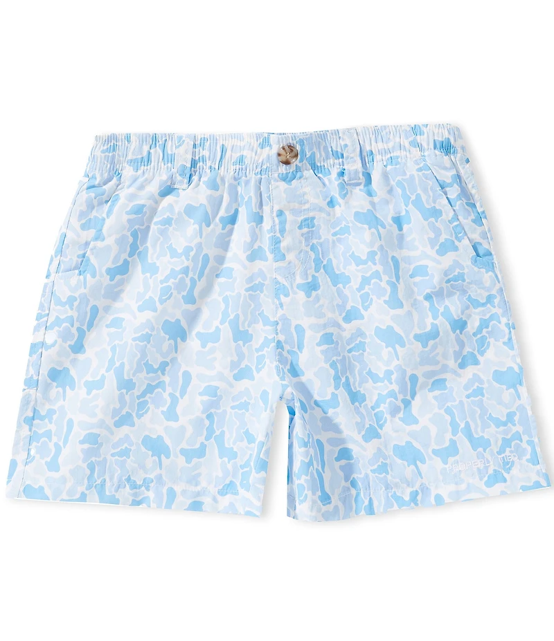 Properly Tied Boys River Camo Print Americana Mallard Pull-On Shorts