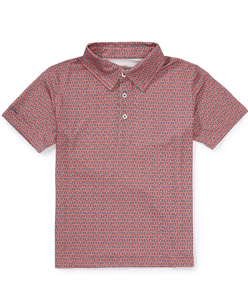 Properly Tied Little Boys Blue Crab Inlet Polo Shirt