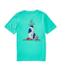 Properly Tied Little Boys Golf Clubs Synthetic Short Sleeve Crew Neck Performance T-Shirt