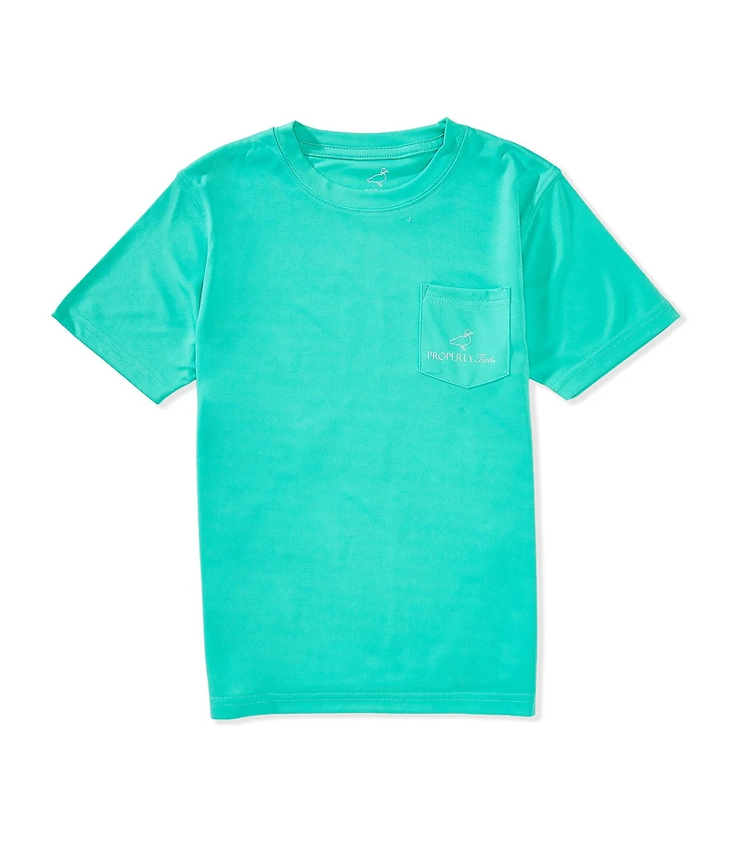 Properly Tied Little Boys Golf Clubs Synthetic Short Sleeve Crew Neck Performance T-Shirt