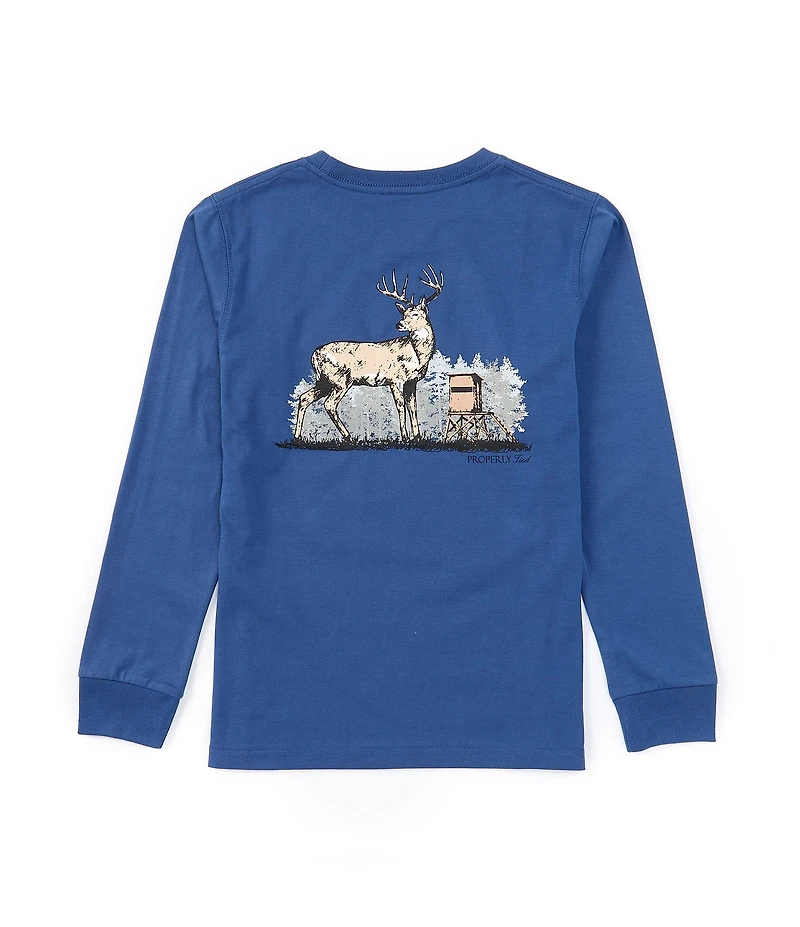 Properly Tied Little Boys 2T-7 Long Sleeve Deer Season Graphic T-Shirt