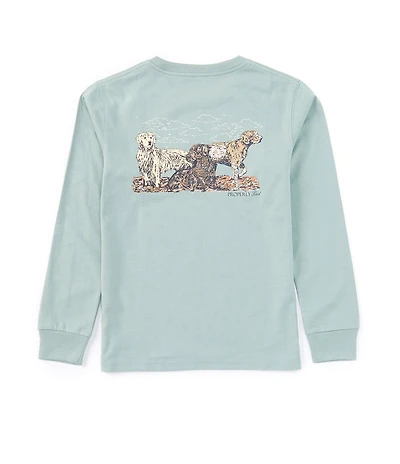 Properly Tied Little Boys 2T-7 Long Sleeve Hunting Dogs Graphic T-Shirt