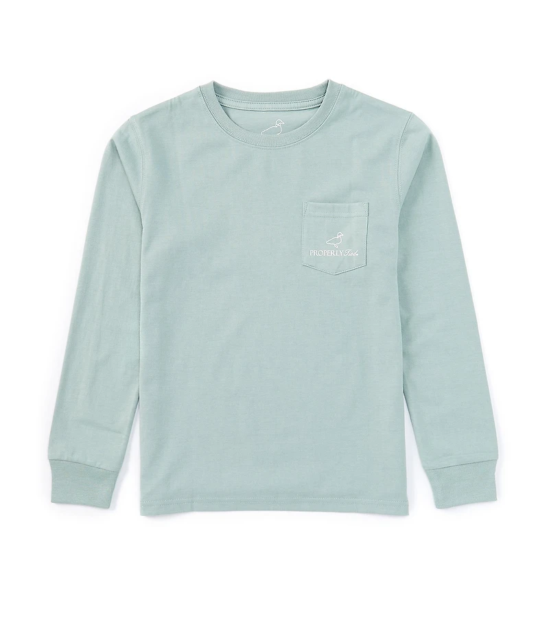 Properly Tied Little Boys 2T-7 Long Sleeve Hunting Dogs Graphic T-Shirt