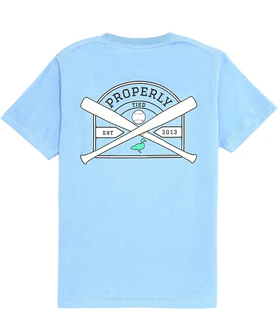 Properly Tied Little Boys Short Sleeve Baseball Shield T-Shirt