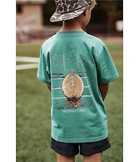 Properly Tied Little Boys Short Sleeve Field Goal Graphic T-Shirt