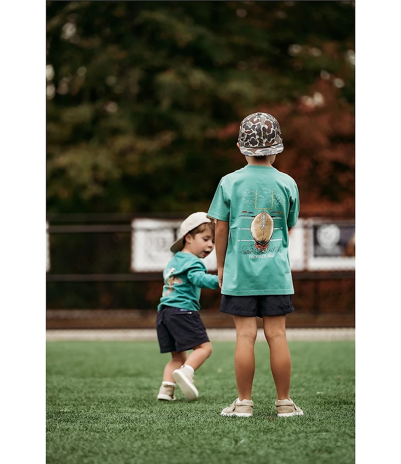 Properly Tied Little Boys Short Sleeve Field Goal Graphic T-Shirt