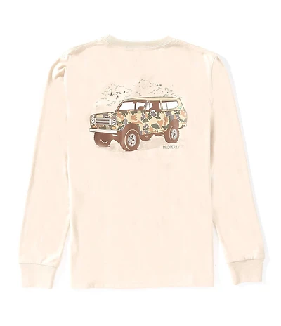 Properly Tied Little Boys Camo Truck Long Sleeve T-Shirt