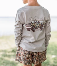 Properly Tied Little Boys Camo Truck Long Sleeve T-Shirt