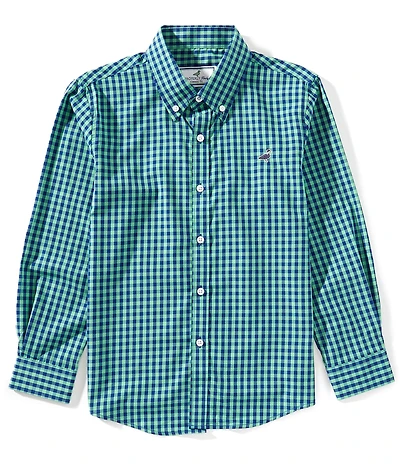 Properly Tied Little Boys Gingham Seasonal Sport Long-Sleeve Button-Front Shirt