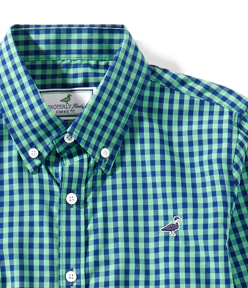 Properly Tied Little Boys Gingham Seasonal Sport Long-Sleeve Button-Front Shirt