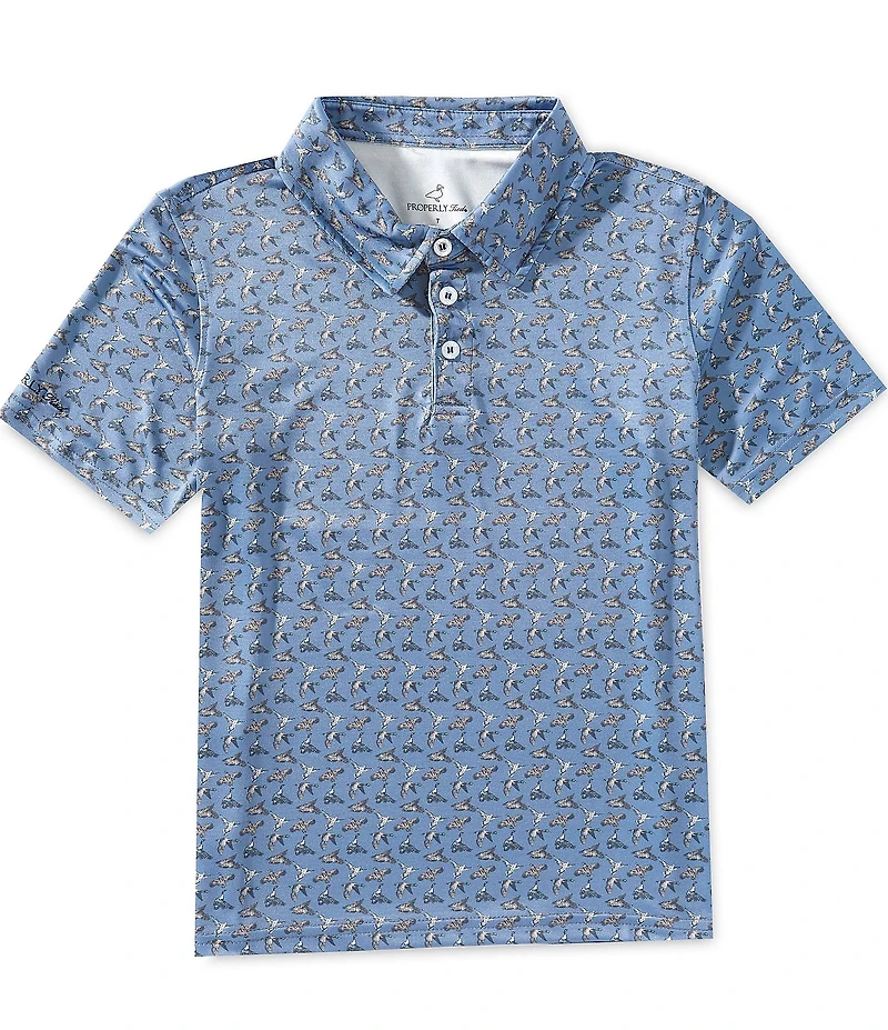 Properly Tied Little Boys Inlet Ducks Performance Polo Shirt