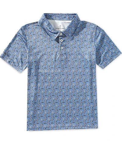 Properly Tied Little Boys Inlet Ducks Performance Polo Shirt