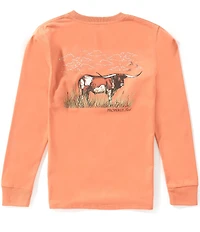 Properly Tied Little Boys Longhorn Long Sleeve Graphic T-Shirt