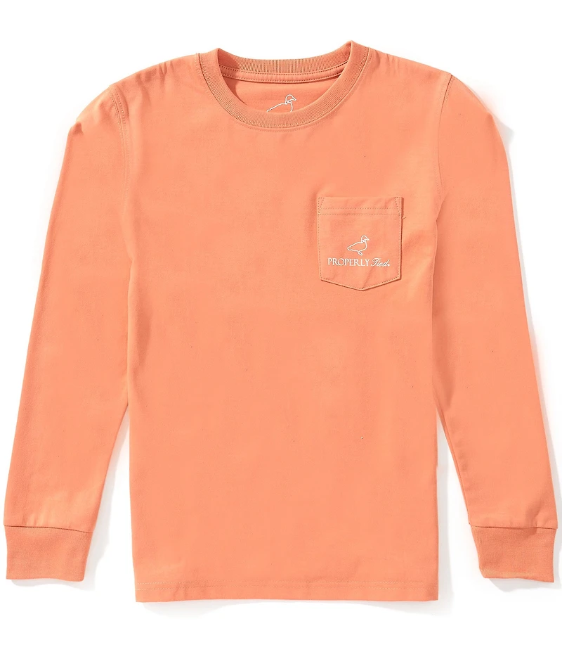 Properly Tied Little Boys Longhorn Long Sleeve Graphic T-Shirt